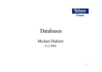 Databases - Michael Hahsler