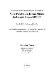 Novel Data Stream Pattern Mining Techniques ... - Michael Hahsler