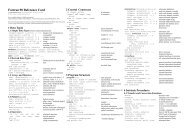 Fortran 90 Reference Card - Cheat Sheet