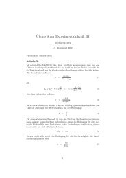 ¨Ubung 8 zur Experimentalphysik III - of Michael Goerz