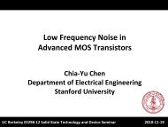 Low Frequency Noise in Advanced MOS ... - Berkeley Microlab