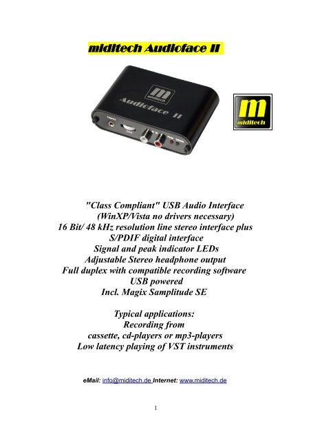 Miditech Audioface USB
