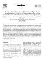 Comparative effectiveness of cattle manure, poultry manure ...