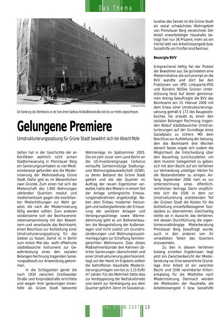 Gelungene Premiere - Mieterberatung Prenzlauer Berg GmbH in ...