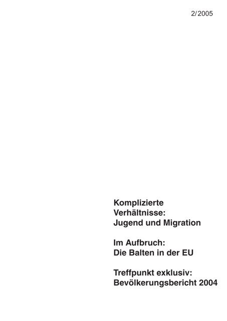 Treffpunkt 02/2005 - Ministerium für Integration, Familie, Kinder ...