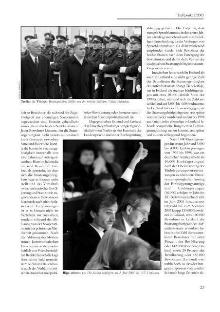 Treffpunkt 02/2005 - Ministerium für Integration, Familie, Kinder ...