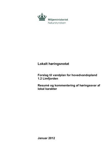 Se lokalt høringsnotat - Naturstyrelsen