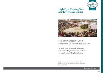 high flyer evening sale and fayre oaks dinner brightwells