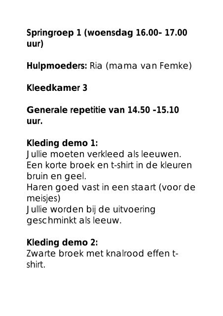 belangrijke informatie