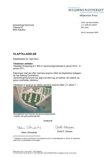 Klaptilladelse for oprensning af 1500 m3 fra havnebassinet
