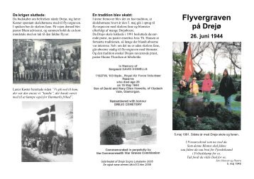folder om Flyvergraven på Drejø - Allierede flyvere 1939-45 DK