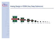 Analog Design in VDSM (Very Deep Submicron)