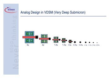 Analog Design in VDSM (Very Deep Submicron)