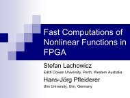 Fast Computations of Nonlinear Functions in FPGA