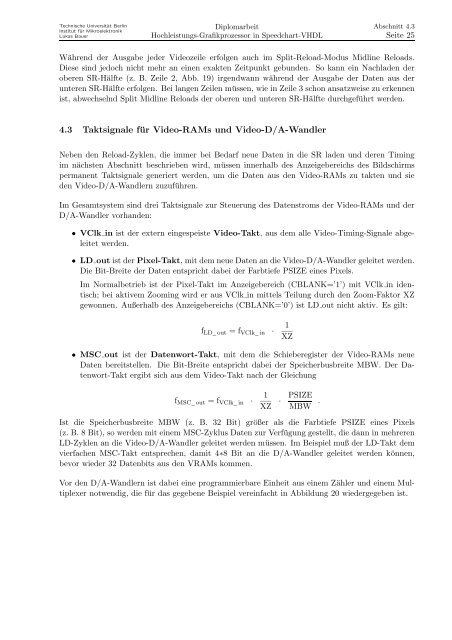 DIPLOMARBEIT - FG Mikroelektronik, TU Berlin