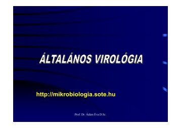 Általános virológia. Antivirális kemoterápia.