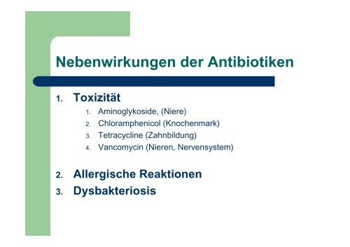 Antibakterielle Chemotherapie