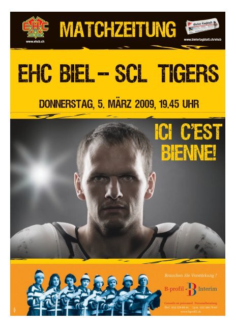 les matchs en direct! Jedes Spiel live! EHC Biel - Journal du Jura