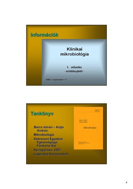 Klinikai mikrobiológia - Semmelweis Egyetem, Orvosi Mikrobiológiai ...