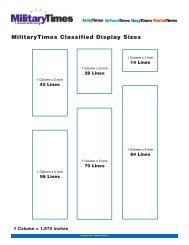 Classified Display Ads - Military Times