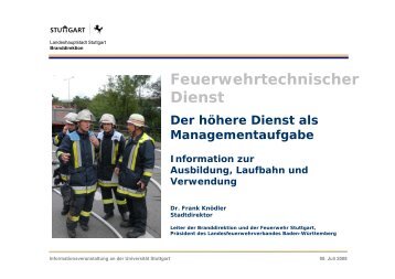 Feuerwehrtechnischer Dienst - Feuerwehr Stuttgart