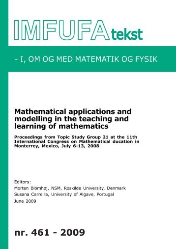 Mathematical applications and modelling in the teaching and ...