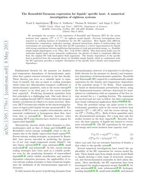 The Rosenfeld-Tarazona expression for liquids' specific heat: A ...