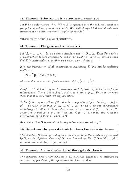 ABSTRACT ALGEBRAIC STRUCTURES OPERATIONS AND ...