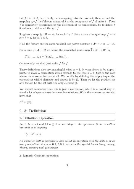 ABSTRACT ALGEBRAIC STRUCTURES OPERATIONS AND ...