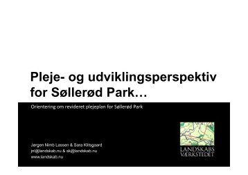 Pleje - Ejerforeningen Søllerød Park