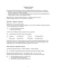 1 Argument Structure Ray Jackendoff Framework within which ...