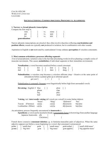 Phonemes