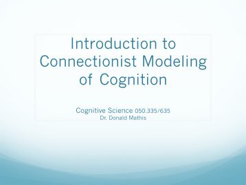 Lecture slides (PDF) - Department of Cognitive Science