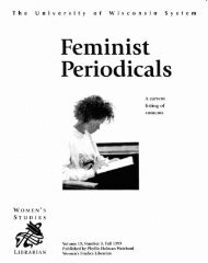 Feminist Periodicals - MINDS@UW Home - University of Wisconsin ...