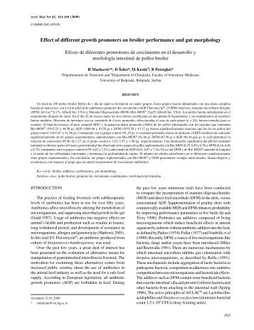 Effect of different growth promoters on broiler performance and gut ...