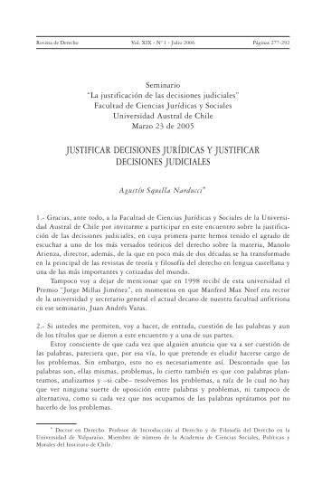 La justificación de las decisiones judiciales - Revistas Electrónicas ...