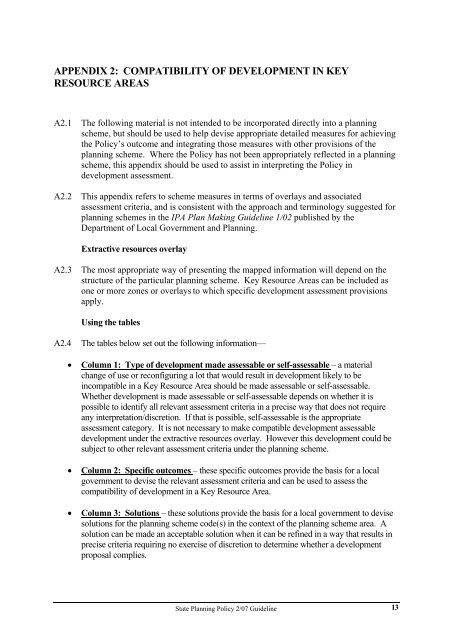 State Planning Policy 2/07 Guideline - Queensland Mining and Safety