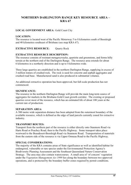 State Planning Policy 2/07 Guideline - Queensland Mining and Safety