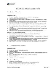 HIAC Terms of Reference 2012/2013 - Queensland Mining and Safety