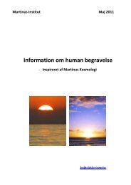 Information om human begravelse - Martinus Institut