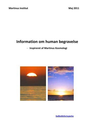Information om human begravelse - Martinus Institut