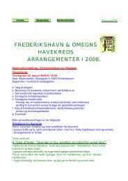 FREDERIKSHAVN & OMEGNS HAVEKREDS ARRANGEMENTER i ...