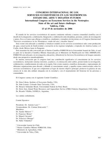 congreso internacional de los servicios ecosistémicos en los ...