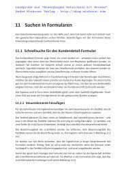 Suche in Formularen - André Minhorst Verlag