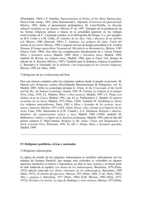 HISTORIA DE LAS RELIGIONES BIBLIOGRAFÍA GENERAL ...