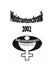 Chronik 2002 - Ministranten Frauenau