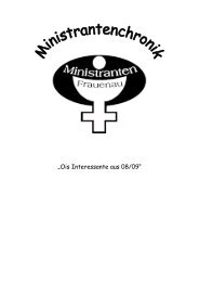 Chronik 2009 - Ministranten Frauenau