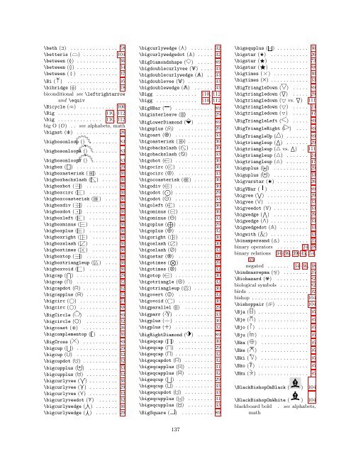 The Comprehensive LaTeX Symbol List - CTAN