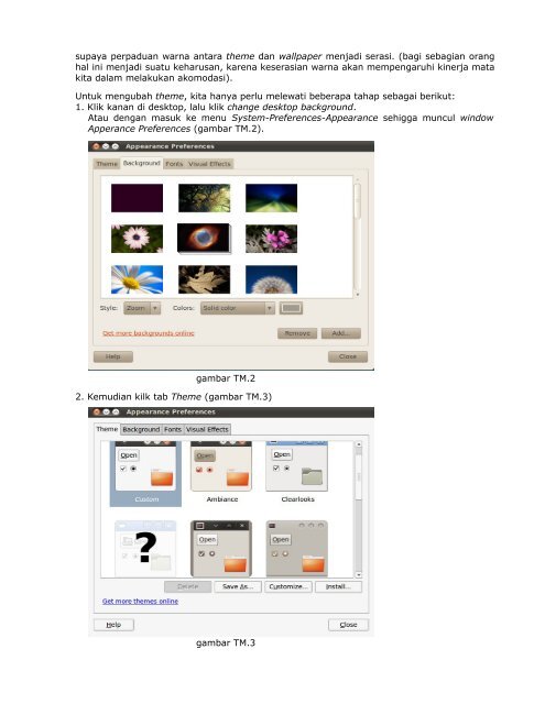 BAB III Desktop Enviroinment A. Ubah Theme Ubuntu, Wallpaper ...