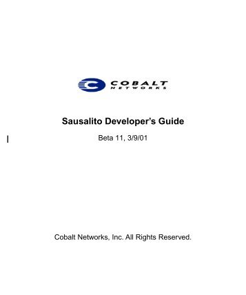 Sausalito Developer's Guide - Parent Directory
